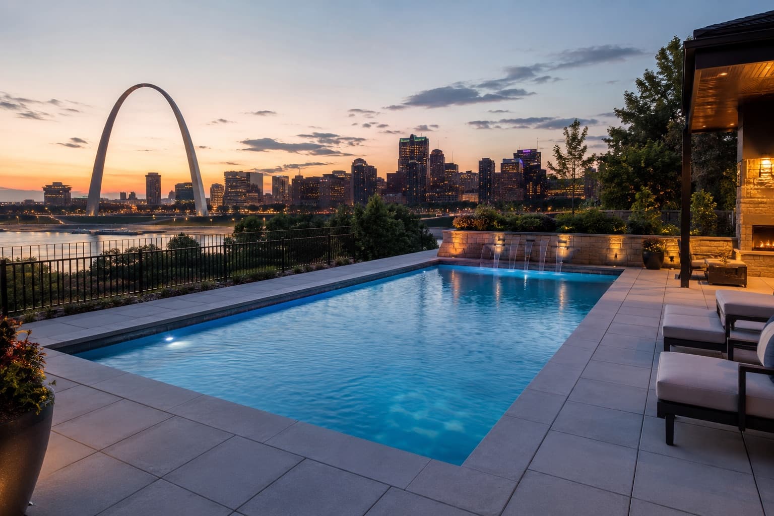 Pool Builders expert at work in the St. Louis area